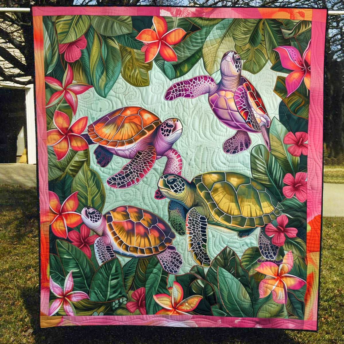 Oceanic Journey Art Quilt Hanging