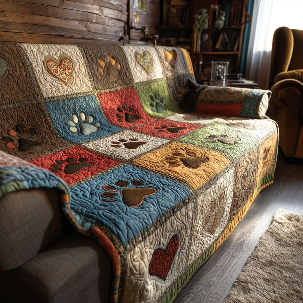 Paw Quilted Sofa Cover – Sofia Singapore