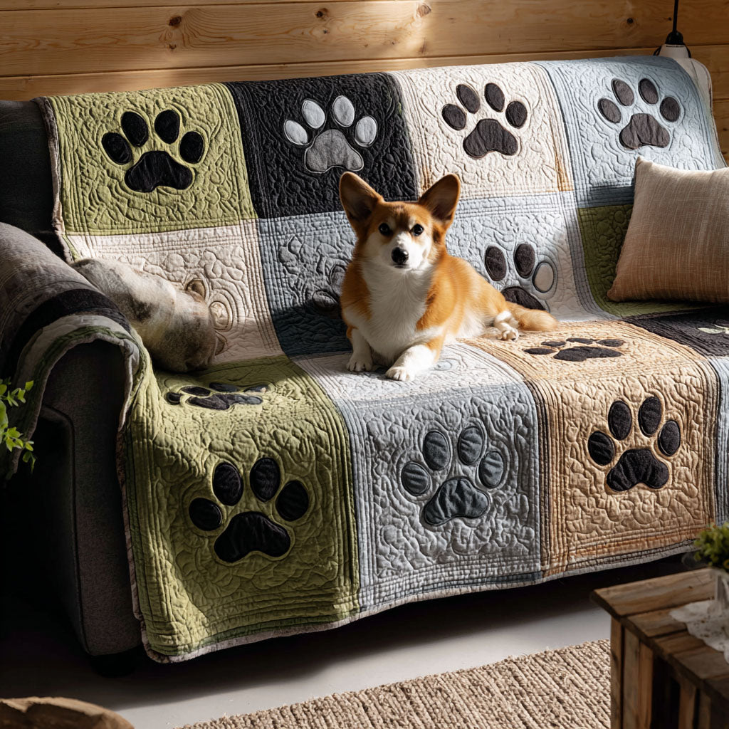 Paw Quilted Sofa Cover – Sofia Singapore