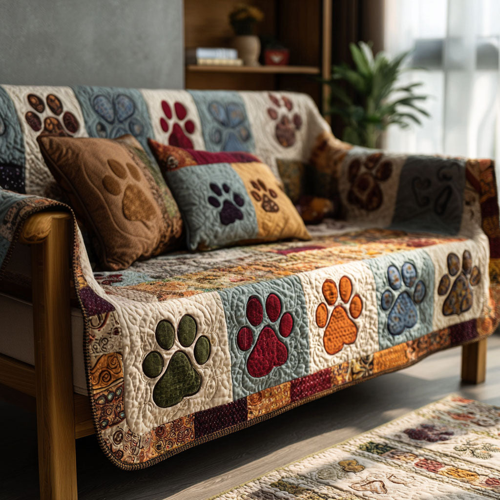 Paw Quilted Sofa Cover – Sofia Singapore