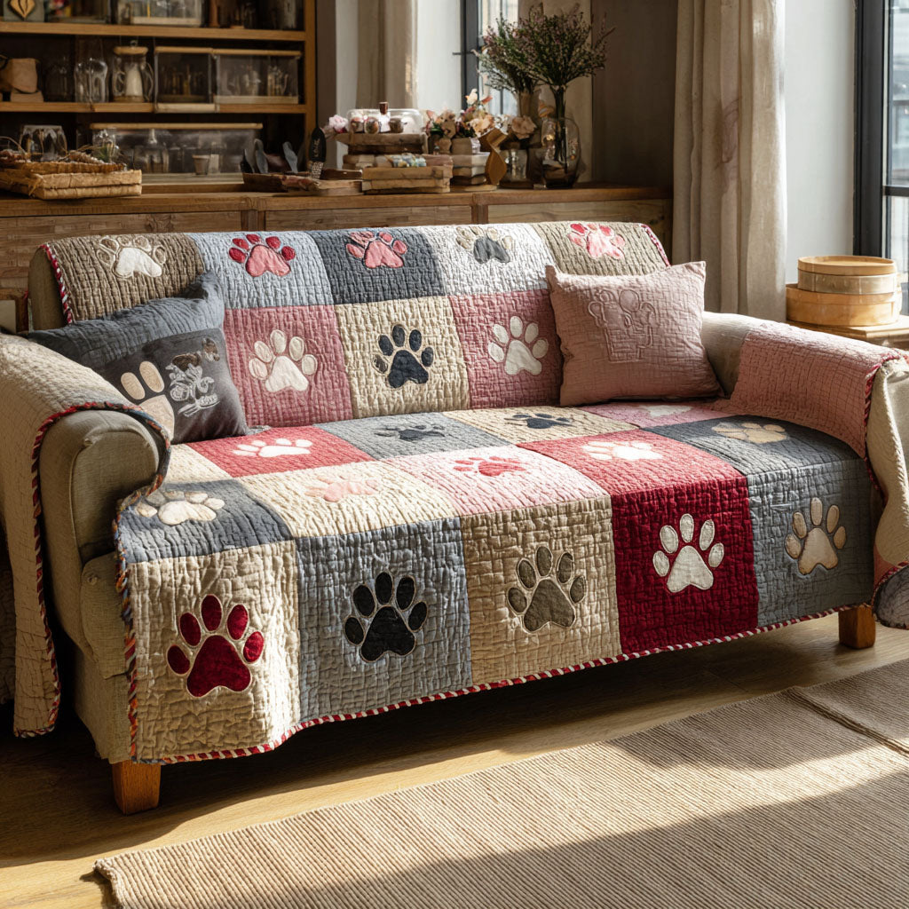 Paw Quilted Sofa Cover – Sofia Singapore